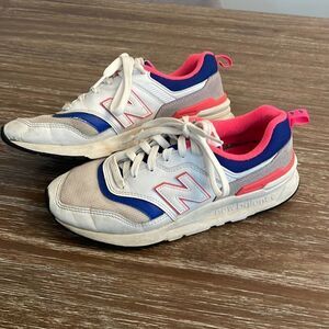 Retro New Balance 997H size 7 in Neon Pink and Blue and White